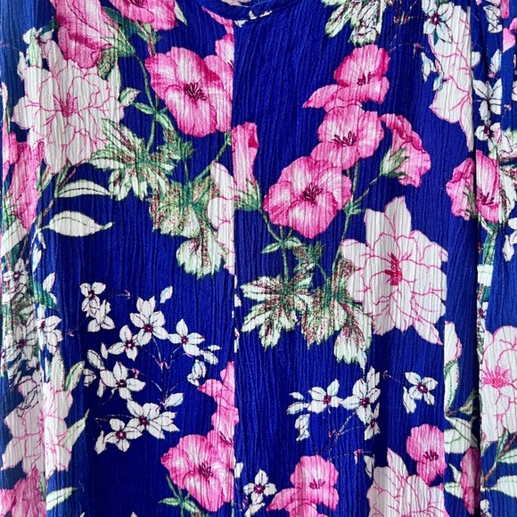 Forever 21 Floral Blue and Pink Dress - Picture 5 of 6